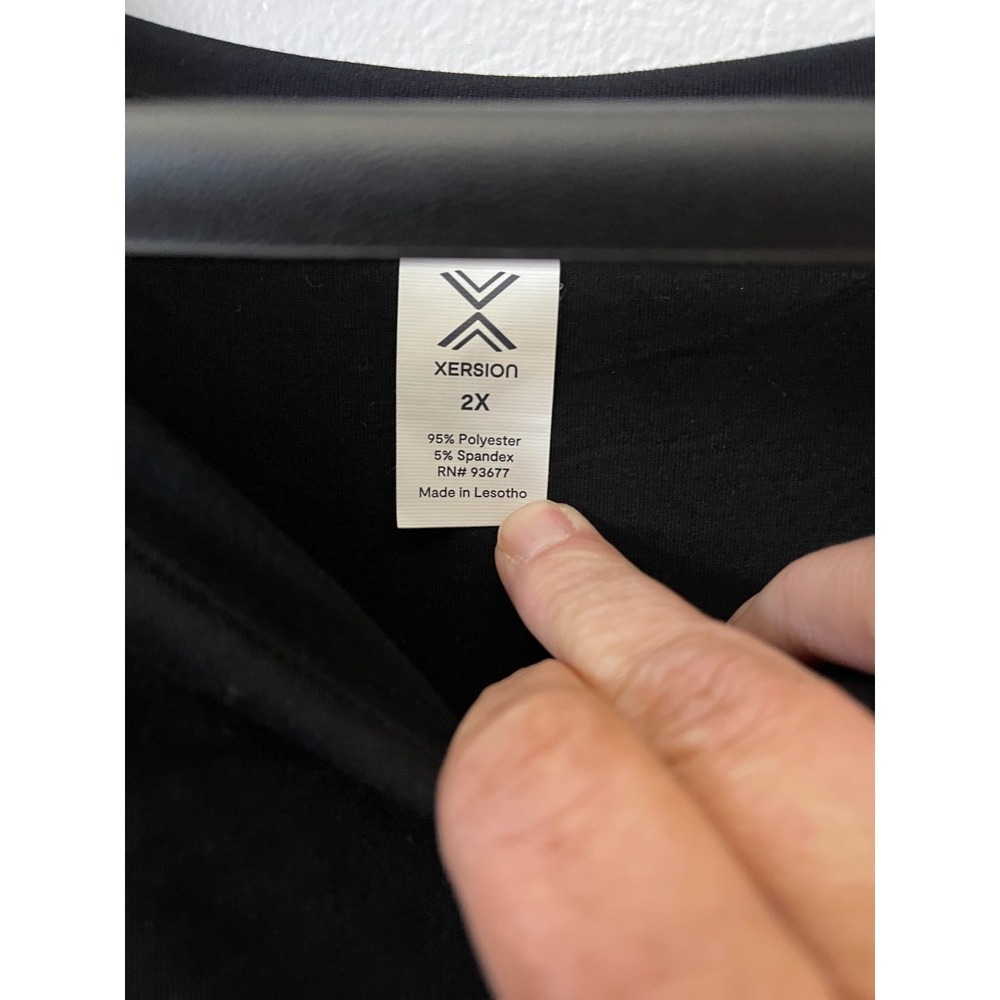 Xersion Quick-Dri Black Sleeveless Peached Soft Touch Muscle Tank Top 2X NEW - Picture 3 of 5